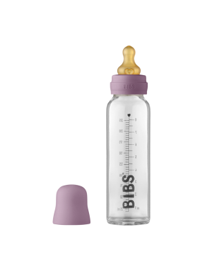 BIBS - Set complet biberon din sticla anticolici, 225 ml, Mauve