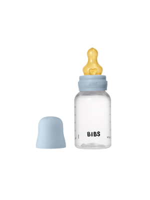 BIBS - Set complet biberon anticolici PP fara BPA, 150 ml, Latex, Baby Blue