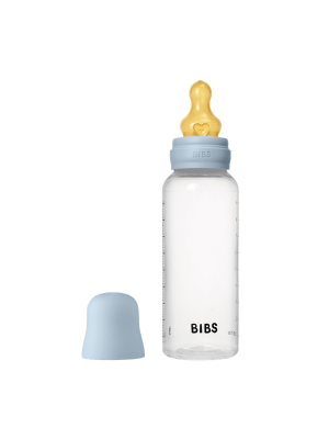 BIBS - Set complet biberon anticolici PP fara BPA, 270 ml, Latex, Baby Blue