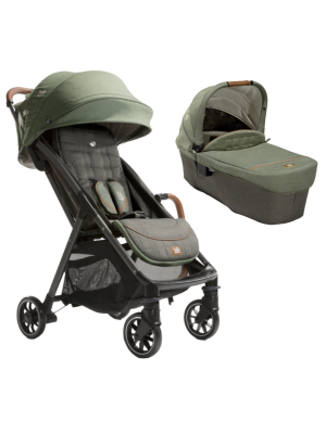 Carucior pentru copii Joie Parcel ultracompact 2 in 1, nastere - 22 kg, Signature Pine (Carucior Parcel Pine + Landou Ramble XL Pine)