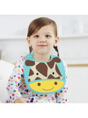 Skip Hop Bavetica de silicon Fold & Go Zoo - Girafa