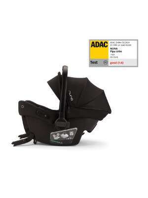 Nuna - Scoica auto cu ISOFIX integrat, PIPA urbn Caviar, 40-75 cm, testata ADAC