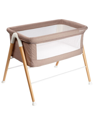 BabyGo - Patut cu cadru din Lemn Goodnight Beige