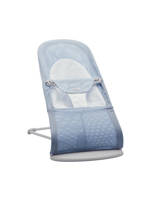 Balansoar din Mesh pentru copii BabyBjorn Balance Soft, Sky Blue/White