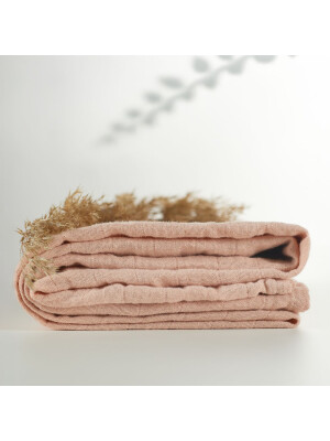 Muselina multifunctionala din bumbac 100% organic, ONINO HUG.me, Sandy Rose, x1 bucata, 120 x 120 cm, certificata GOTS