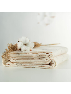 Muselina multifunctionala din bumbac 100% organic, ONINO SNUGGLE.me, Pure Life, x1 bucata, 120 x 120 cm, certificata GOTS