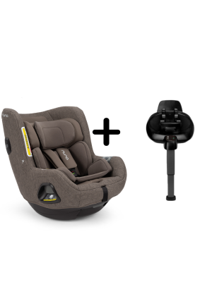 Nuna - Set Scaun auto rotativ TODL next Chestnut, 40-105 cm + Baza isofix BASE next i-Size pentru TODL next, testat ADAC
