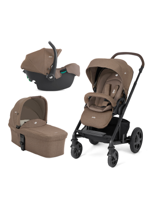 Carucior pentru copii multifunctional 3 in 1 Joie Chrome DLX Toffee (Carucior Chrome DLX + Landou Toffee + Scoica i-Snug Toffee)