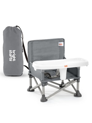 Scaun de masa portabil Bright Starts Pop 'N Sit Grey