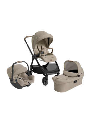 Carucior pentru copii multifunctional 3 in 1 Joie Valora Signature Sandstone (Carucior Valora + Landou Ramble XL + scoica i-Starter)