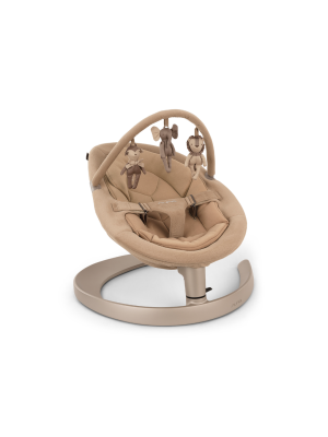 Nuna - Balansoar pentru copii, cu bara de jucarii inclusa, LEAF Grow Teddy