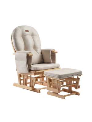 Fotoliu reglabil pentru alaptare, cu suport de picioare inclus, ONINO CALM.me, Natural Beige