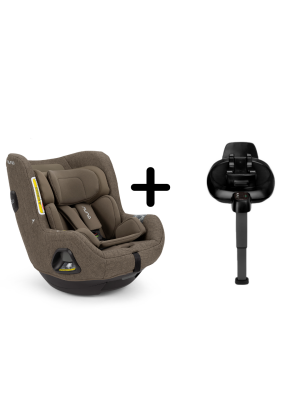 Nuna - Set Scaun auto rotativ TODL next Pistachio, 40-105 cm + Baza isofix BASE next i-Size pentru TODL next, testat ADAC