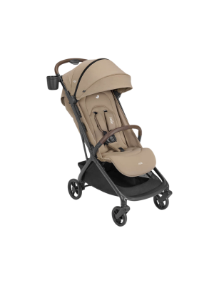 Carucior ultracompact Joie Porto Cashew, compatibil bagaj de cabina, pliere automata, de la nastere pana la 22 kg
