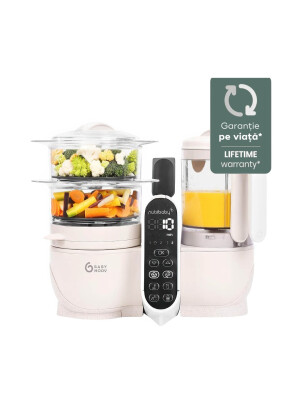 Robot de gatit pentru bebelusi Babymoov Nutribaby multifunctional 5 in 1 (+) Mineral Beige