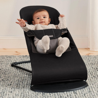Balansoar din tesatura pentru copii Baby Bjorn Balance Soft, Black/ Dark Gray