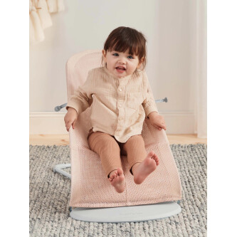 Balansoar din Mesh pentru copii BabyBjorn Balance Soft, Pearly Pink/White