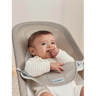 Balansoar din Mesh pentru copii BabyBjorn Balance Soft, Grey Beige/White