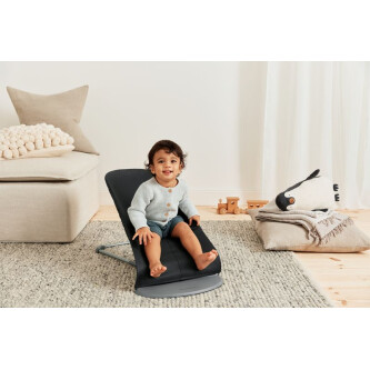 Balansoar din tesatura matlasata cu aspect Clasic pentru copii Baby Bjorn Balance Bliss, Black