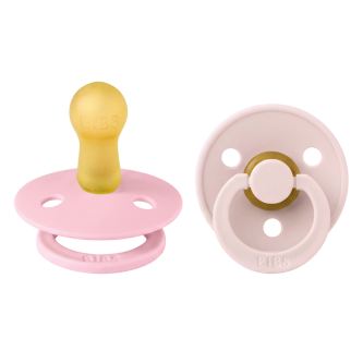 BIBS - Set 2 suzete Colour Latex, tetina rotunda, 6 luni +