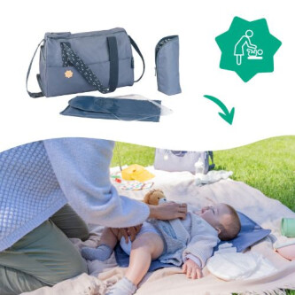Geanta pentru scutece Badabulle Pocketstyle Blue