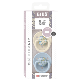 BIBS x LIBERTY - Set 2 suzete De Lux Eloise Silicon, tetina rotunda, marime universala