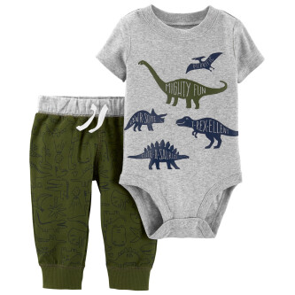 Carter’s Set 2 Piese Dinozaur body & pantaloni 100% bumbac