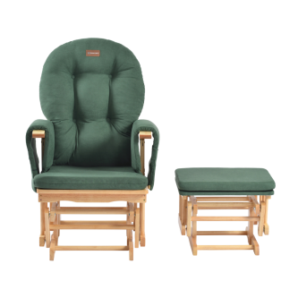 Fotoliu reglabil pentru alaptare, cu suport de picioare inclus, ONINO CALM.me, Sapphire Green