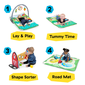 Centru de activitati Baby Einstein Farm Explorers Busy Barnyard Grow With Me