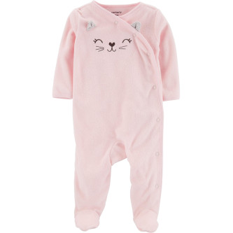Carter's Pijama bebe cu inchidere laterala Pisica