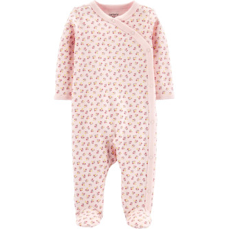 Carter's Pijama bebelus roz cu inchidere laterala