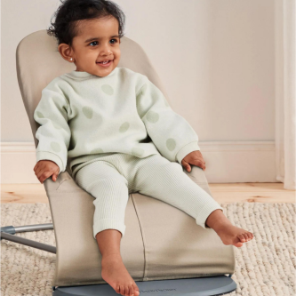 Balansoar din tesatura pentru copii Baby Bjorn balance soft, Khaki/Beige