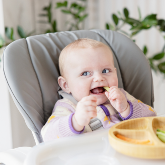 Scaun de masa Joie Mimzy Recline Strata Dune Wood, nastere - 15 kg