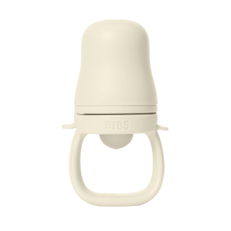 Dispozitiv de hranire BIBS Baby Feeder cu 2 tetine din silicon, Ivory