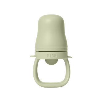 Dispozitiv de hranire BIBS Baby Feeder cu 2 tetine din silicon, Sage
