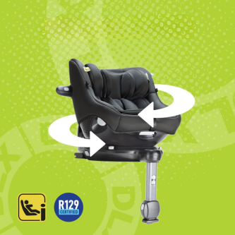 Scaun auto Graco Turn2Me 360° DLX Midnight, 40-105 cm, certificata R129 si testat ADAC