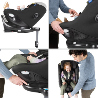 Scaun auto Graco Turn2Me 360° DLX Midnight, 40-105 cm, certificata R129 si testat ADAC