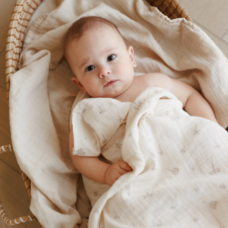 Muselina multifunctionala din bumbac 100% organic, ONINO SNUGGLE.me, Pure Life, x1 bucata, 120 x 120 cm, certificata GOTS
