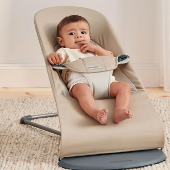 Balansoar din tesatura pentru copii Baby Bjorn balance soft, Khaki/Beige