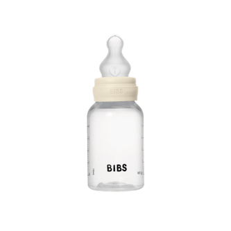 BIBS - Set complet biberon anticolici PP fara BPA, 150 ml, Silicon, Ivory