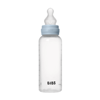BIBS - Set complet biberon anticolici PP fara BPA, 270 ml, Silicon, Baby Blue
