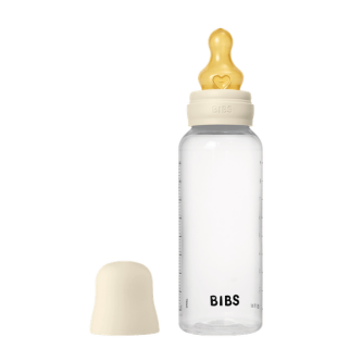 BIBS - Set complet biberon anticolici PP fara BPA, 270 ml, Latex, Ivory