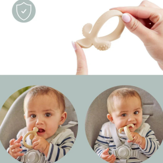 Lingurita Babymoov 2-in-1 din silicon pentru diversificare si dentitie