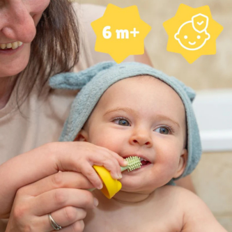 Periuta de dinti din silicon Badabulle pentru bebelusi