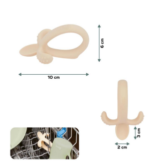 Lingurita Babymoov 2-in-1 din silicon pentru diversificare si dentitie