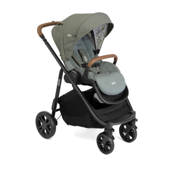 Carucior pentru copii multifunctional 3 in 1 Joie Versatrax E Dark Green (Carucior Versatrax E + Landou Ramble + scoica i-Snug)