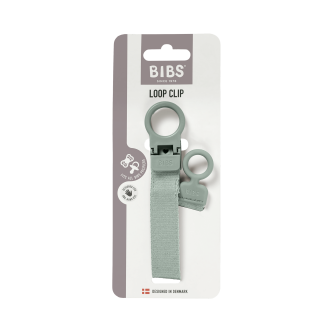 Lantisor clip BIBS Loop pentru suzeta, Sage