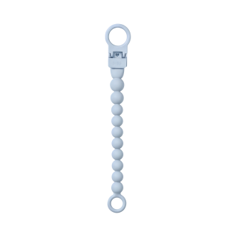 Clip pentru suzeta BIBS Beaded, cu margele din silicon Baby Blue