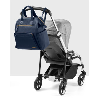 Skip Hop - Geanta pentru scutece tip rucsac, cu deschidere larga - Midnight Navy