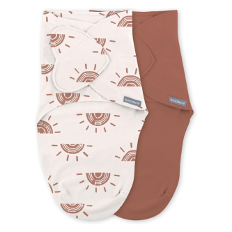 Set 2 sisteme de infasare Ingenuity Swaddle Me 0-3 luni, colectia Monogram, Rising Sun